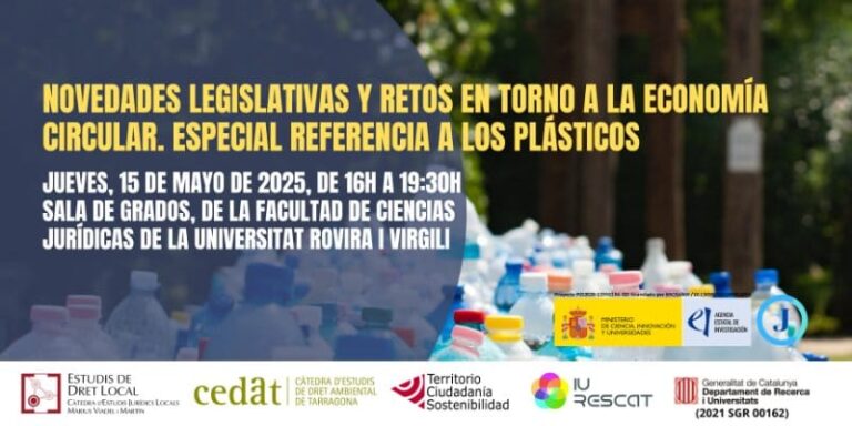 Jornadas sobre novedades legislativas y retos en torno a la economía circular. Especial referencia a los plásticos